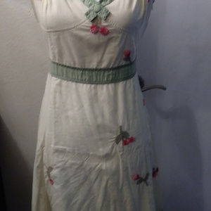 Rare Anthropologie Yellow  Cotton Sundress